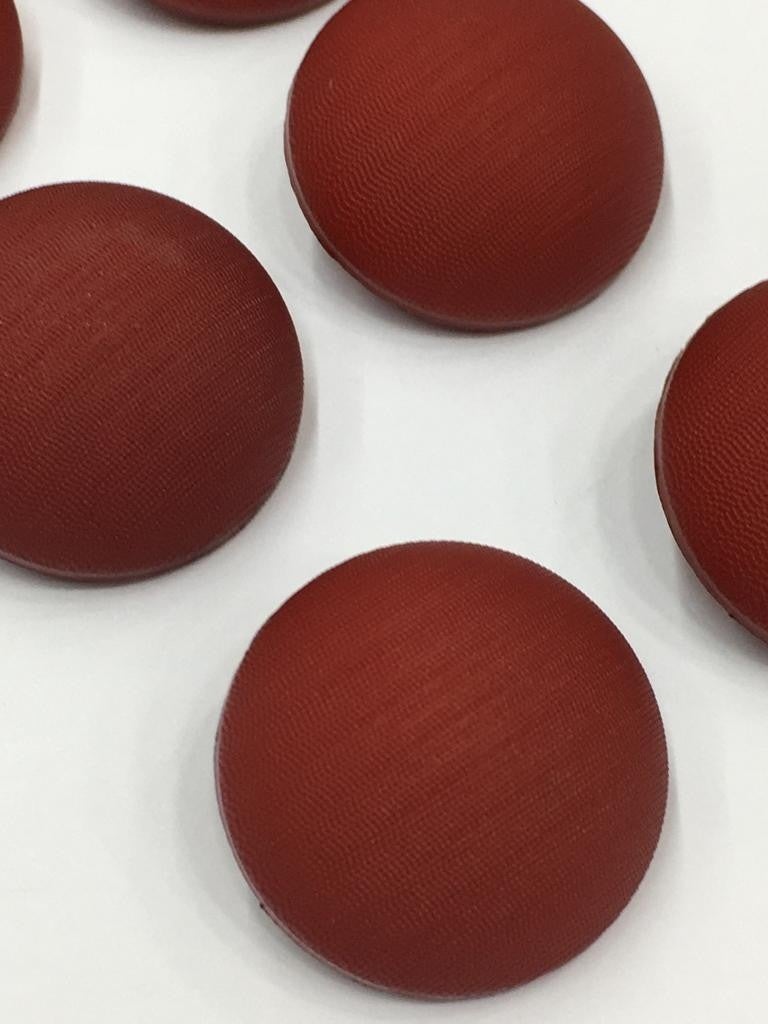 Karan Tuhafiye Karan Haberdashery Italian Matte Pearl Domed Model Cardigan Vest Button Set 6 Piece Set Red - Image 3