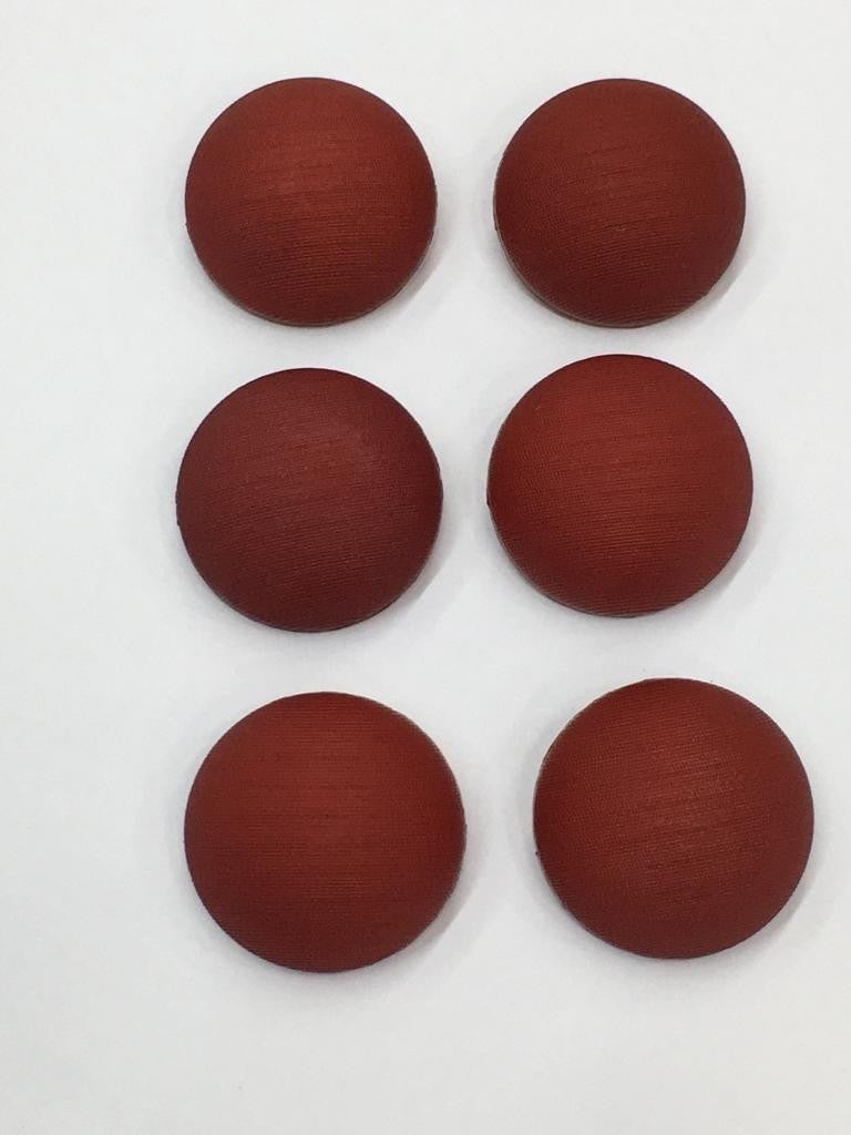 Karan Tuhafiye Karan Haberdashery Italian Matte Pearl Domed Model Cardigan Vest Button Set 6 Piece Set Red - Image 1
