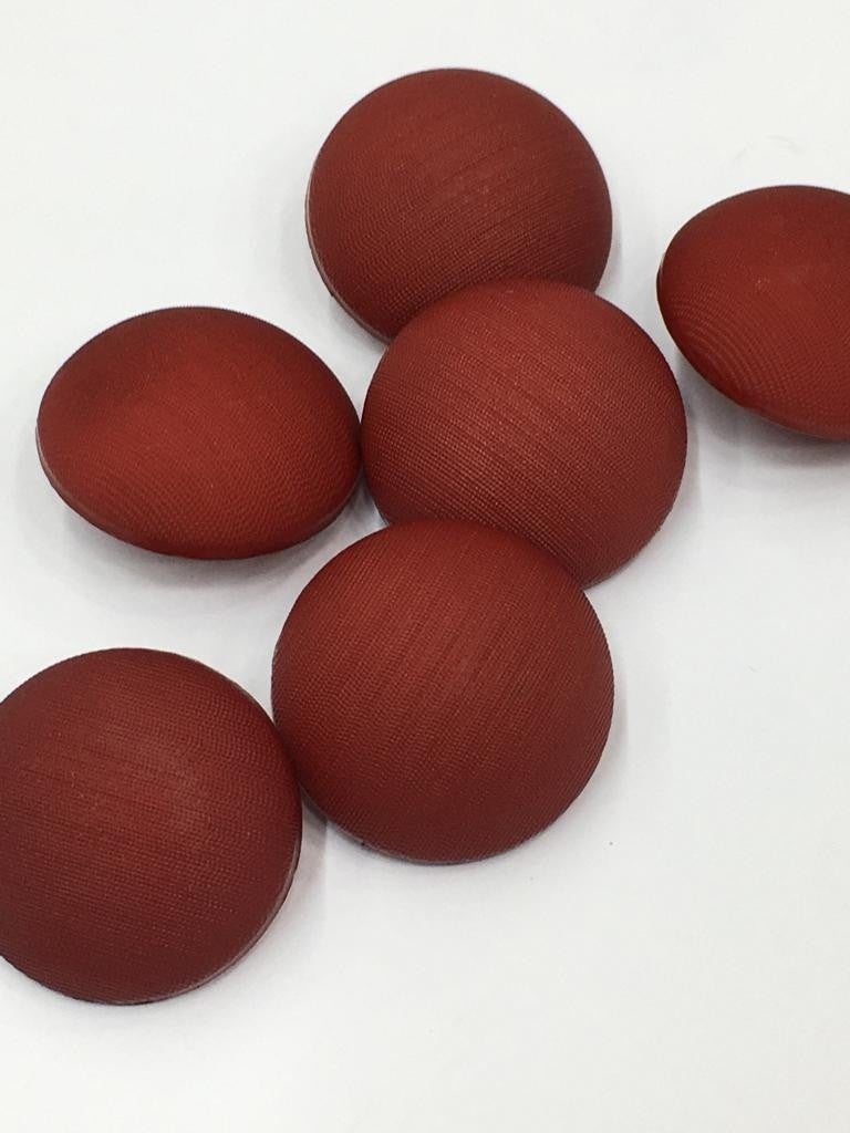 Karan Tuhafiye Karan Haberdashery Italian Matte Pearl Domed Model Cardigan Vest Button Set 6 Piece Set Red - Image 2