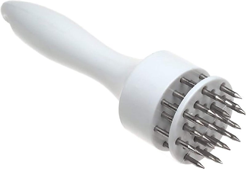 Clovis Meat Tenderizer Tool with Ultra Sharp Stainless Steel Needle Blades Profession Kitchen Gadgets Jacquard for Tenderizing and Cooking BBQ, Marinade, Steak, Beef, and Poultry (White 1 pcs) - Image 1