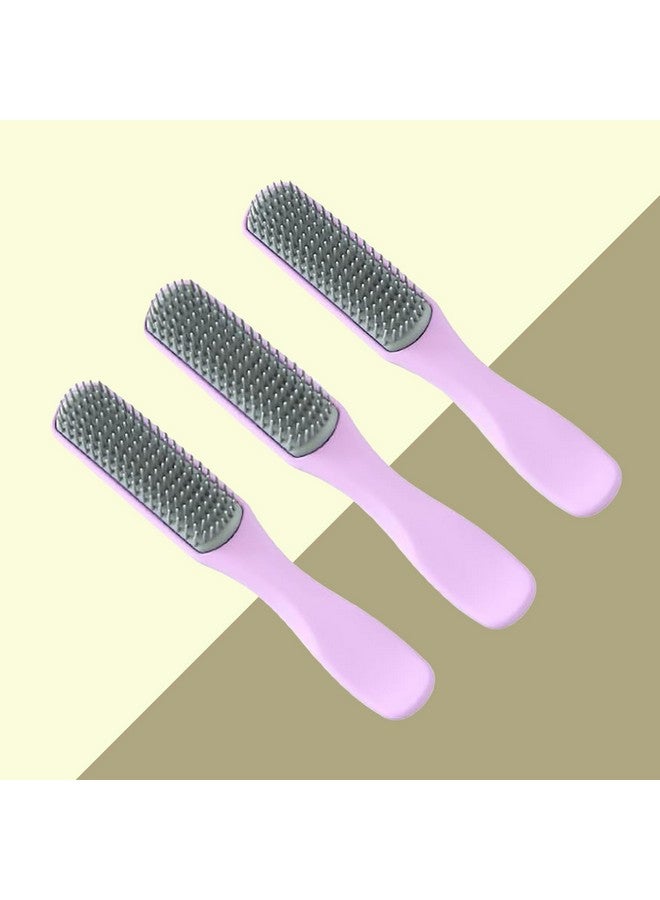 هارتس فرشاة الشعر | فرشاة ذات شعيرات مرنة | فرشاة شعر مع مجداف | فرشاة فرد الشعر وفك تشابكه | مناسب لجميع أنواع الشعر | C19-بروب-S | صغير | 3 قطع | أرجواني - Image 1
