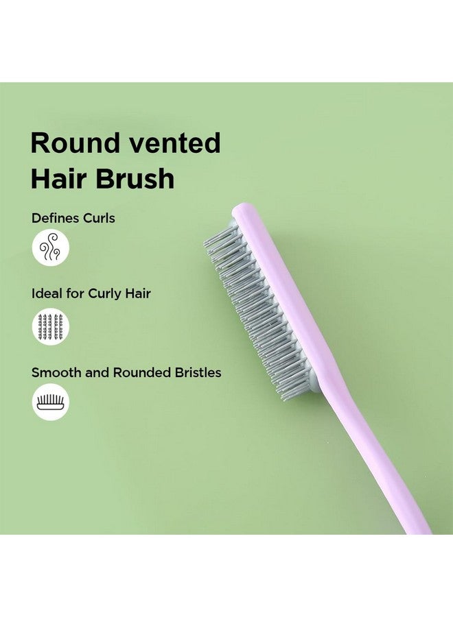 هارتس فرشاة الشعر | فرشاة ذات شعيرات مرنة | فرشاة شعر مع مجداف | فرشاة فرد الشعر وفك تشابكه | مناسب لجميع أنواع الشعر | C19-بروب-S | صغير | 3 قطع | أرجواني - Image 2