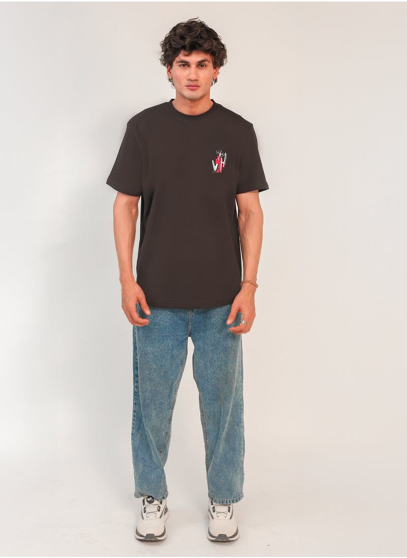 Vasl Hub - Stylish Black Graphic T-Shirt for Men – Your Highness | Vasl Hub - Image 1