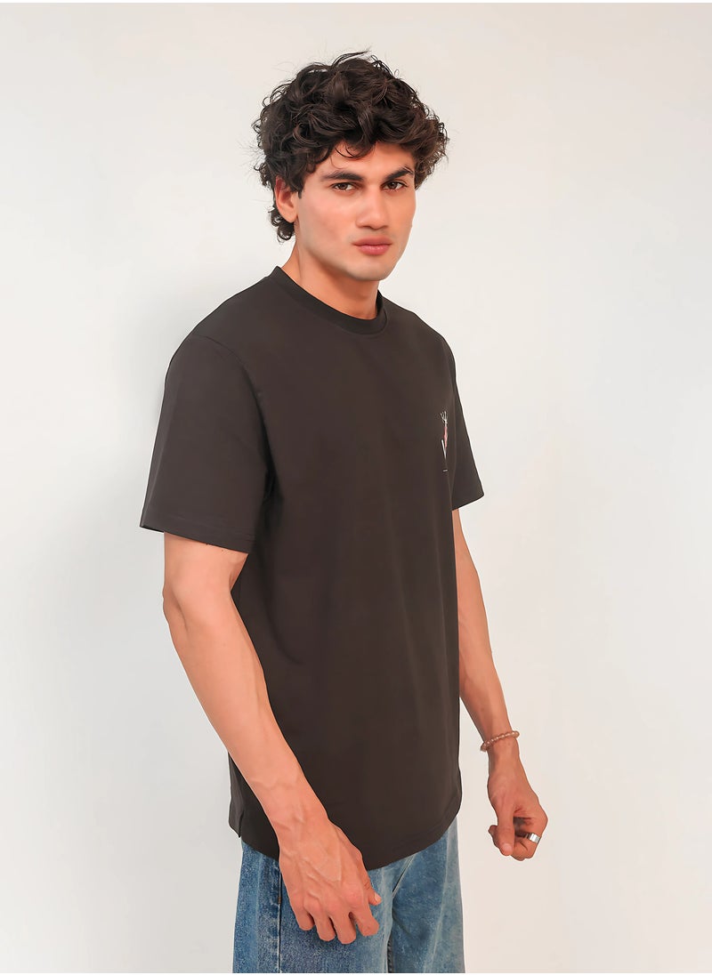 Vasl Hub - Stylish Black Graphic T-Shirt for Men – Your Highness | Vasl Hub - Image 1