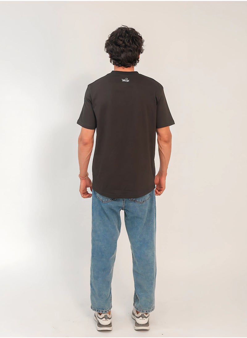 Vasl Hub - Stylish Black Graphic T-Shirt for Men – Your Highness | Vasl Hub - Image 1