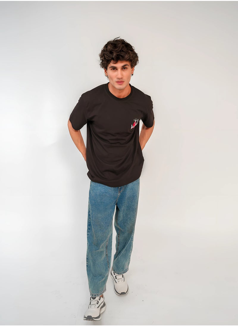 Vasl Hub - Stylish Black Graphic T-Shirt for Men – Your Highness | Vasl Hub - Image 1