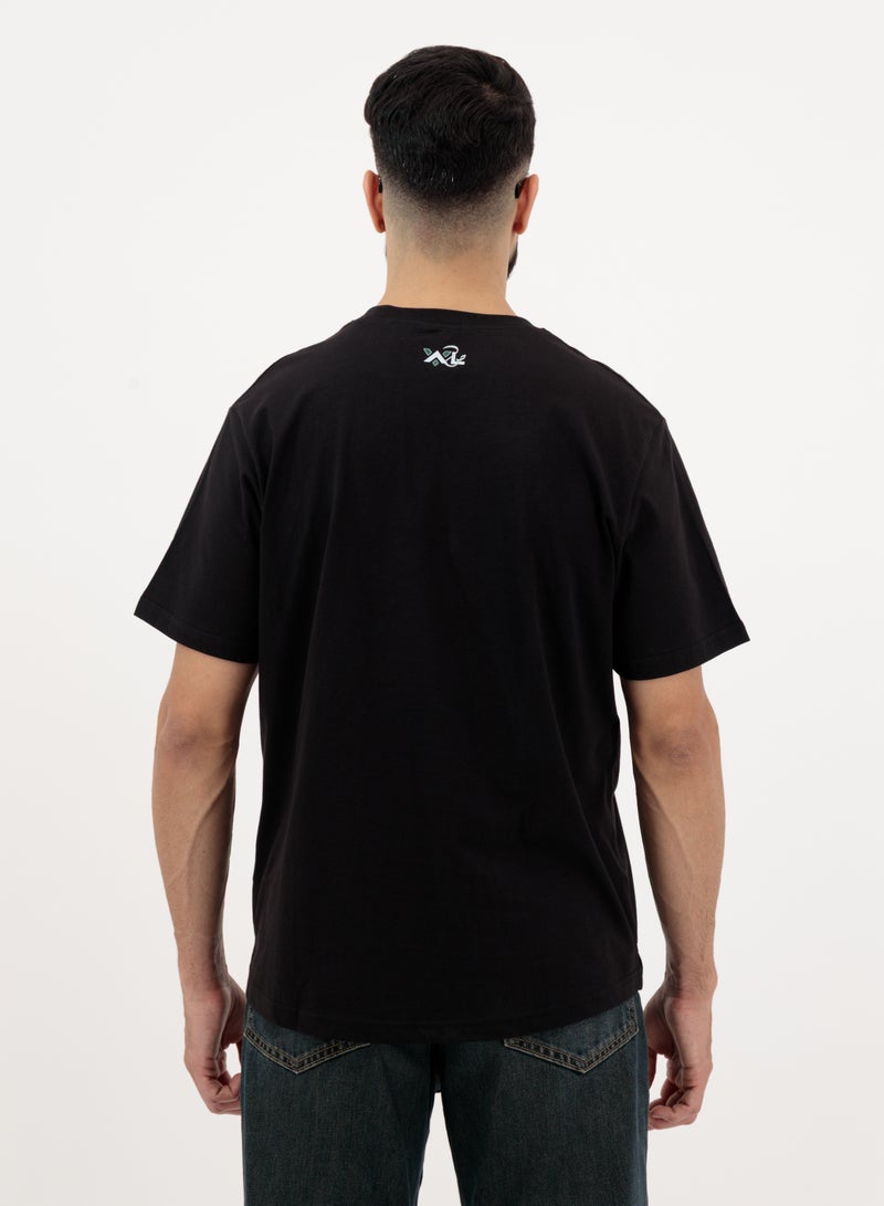 Vasl Hub Men’s Black Graphic Round Neck T-Shirt – Pack of 2 - Image 5