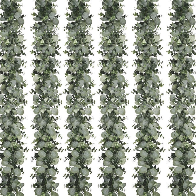 6 PACKS 6FT ARTIFICIAL EUCALYPTUS GARLAND FAUX GREENERY GARLAND HANGING FAKE SILVER DOLLAR EUCALYPTUS LEAVES VINES FOR WEDDING BACKDROP ARCH TABLE WALL PARTY HOME DECOR