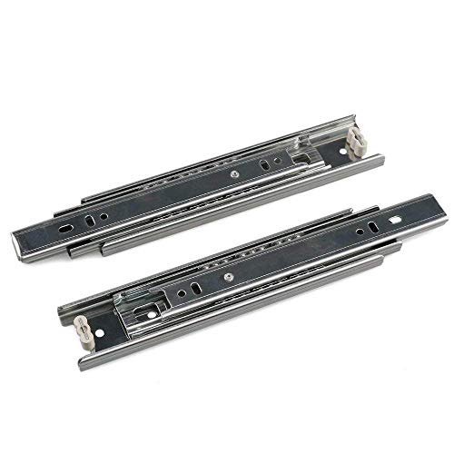 URBEST Drawer Slides, URBEST 8 Inch Full Extension 3 Section Ball Bearing Side Mounted Drawer Slider for Cabinet Kitchen (8-Inch) - Image 1