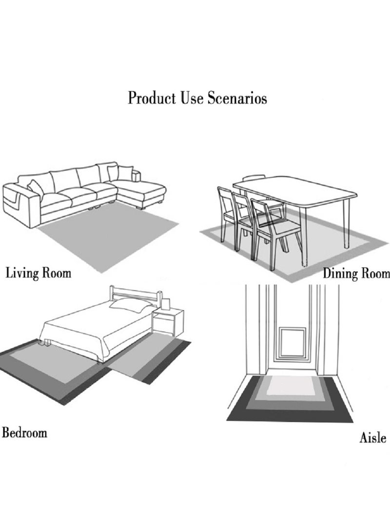 Sharpdo Middle Eastern style carpet, moon pattern carpet, suitable for living room, bedroom, dining room and so on. - Image 5