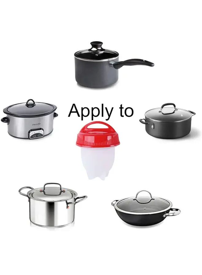 1pc Non Stick Silicone Egg Cooker Poacher Stackable Boiler Mold Fits Any Pot Dishwasher Safe - Image 4