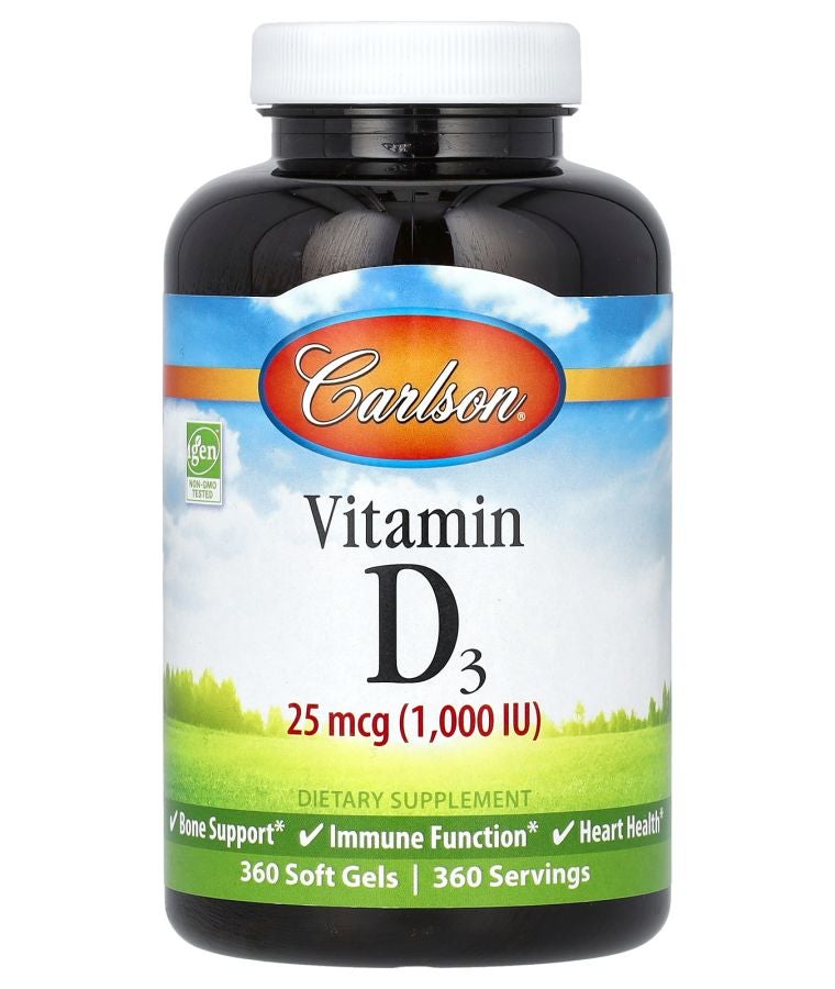 Vitamin D3 25 mcg (1000 IU) 360 Soft Gels