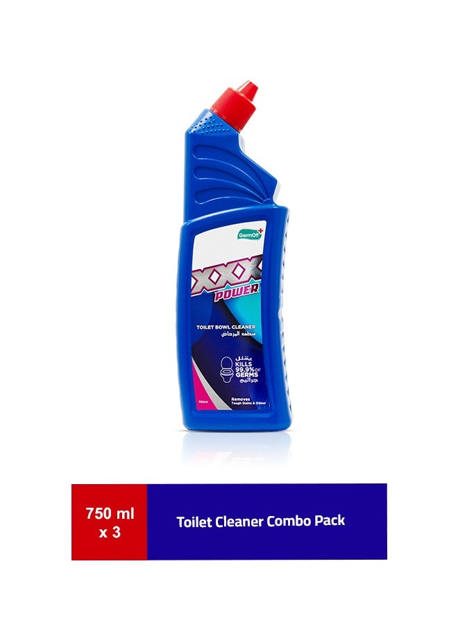 GermOff - GermOff XXX Power Toilet Bowl Cleaner 750ml x 3 - Image 1