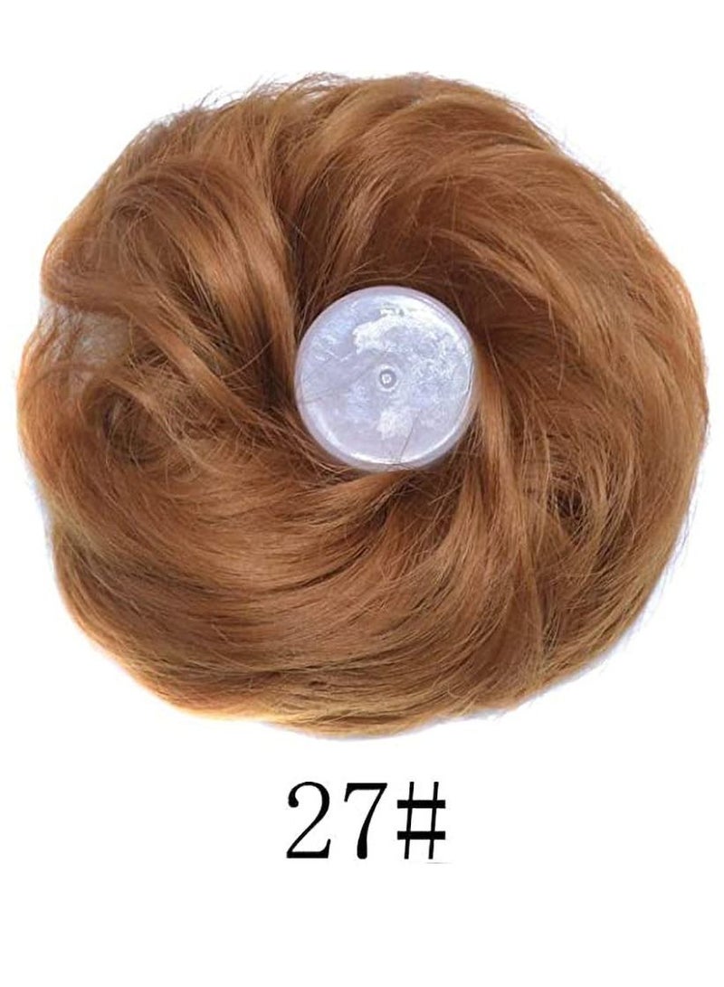 Estelle Eestelle messyBun Scrunchie with Elastic Rubber Band Ponytail Hair Extensions Updo Chignon Donut Ponytail Hairpiece Synthetic Tousled Hair for Women (#27) - Image 2