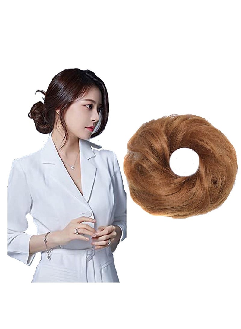 Estelle Eestelle messyBun Scrunchie with Elastic Rubber Band Ponytail Hair Extensions Updo Chignon Donut Ponytail Hairpiece Synthetic Tousled Hair for Women (#27) - Image 1