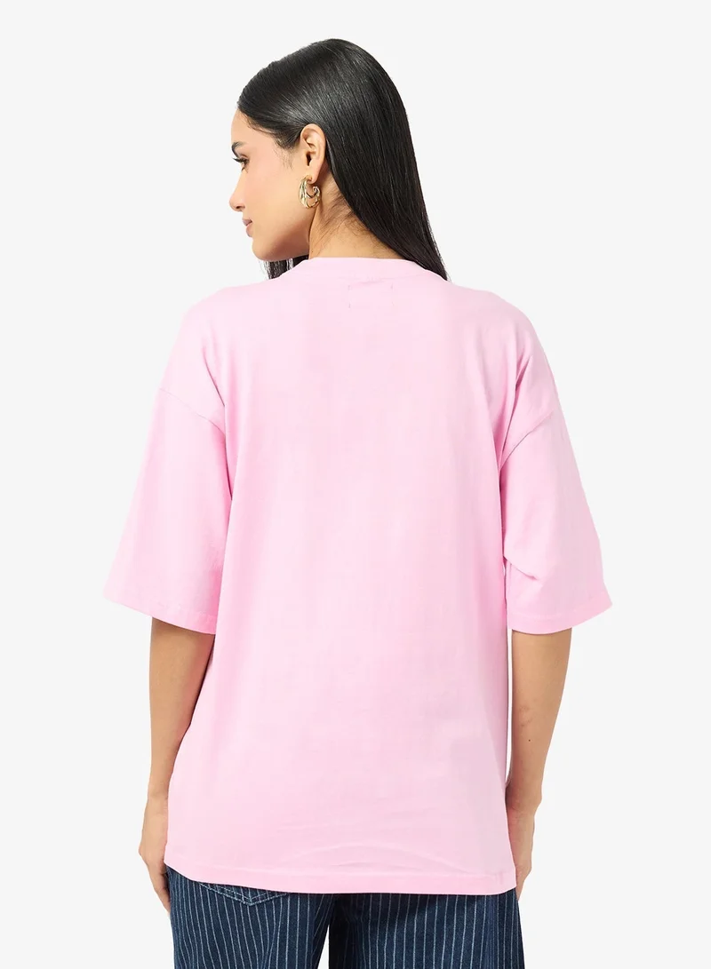 Ginger Cotton Oversize Travel Graphic T-shirt