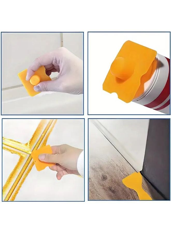 Orange Silicone Sealant Caps 2pcs Multifunctional Adhesive Storage Cap For Tubes - Image 3