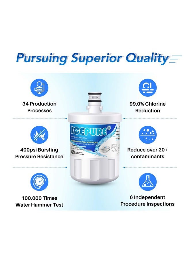 Icepure LT500P Refrigerator Water Filter Replacement for LG LT500P,5231JA2002,ADQ729109010,5231ja2002a, LFX25974ST, lfx25973s, RWF0100A 4PACK - Image 4
