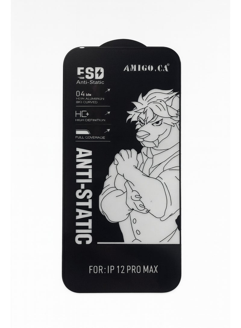 Amigo Anti-Break Screen Protector for iPhone 12 Pro Max – High-Quality Tempered Glass Providing Effective Protection Against Daily Scratches and Impacts with Crystal-Clear Clarity and Full Screen Coverage - Image 2