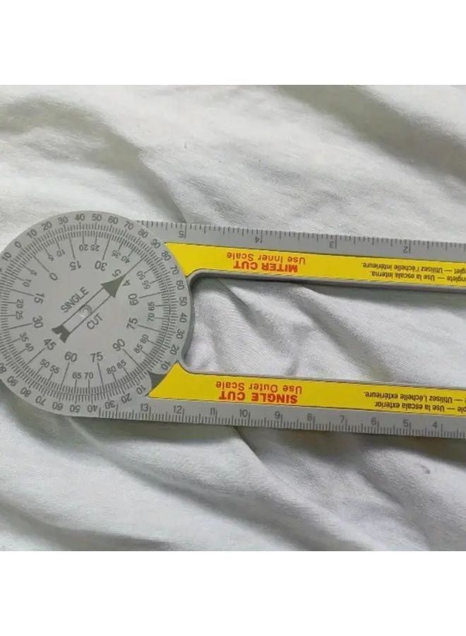 360 Degree Precision Angle Gauge with Yellow Protective Cover Heavy Duty Construction - Image 5