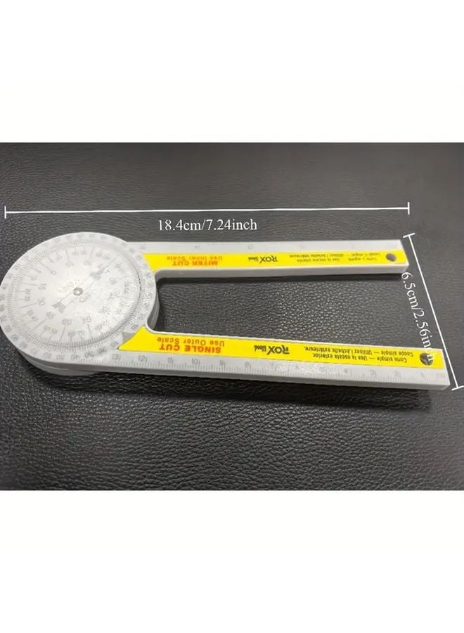 360 Degree Precision Angle Gauge with Yellow Protective Cover Heavy Duty Construction - Image 3