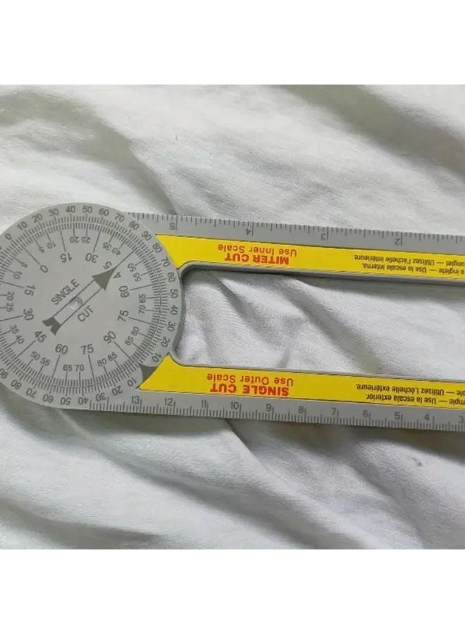 360 Degree Precision Angle Gauge with Yellow Protective Cover Heavy Duty Construction - Image 4