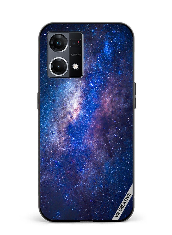 VR CREATIVE Protective Case Cover For Oppo Reno8 4G Galaxy Design Multicolour - Image 1