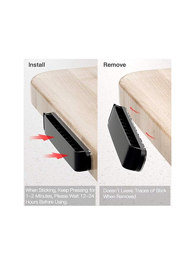 KASTWAVE Cable Clips, 3 Pack Cord Organizer Charger Cable Management for Organizing Home Office Desk Phone Car Cable Wire, Self Adhesive Cord Holders (Black) - Image 4