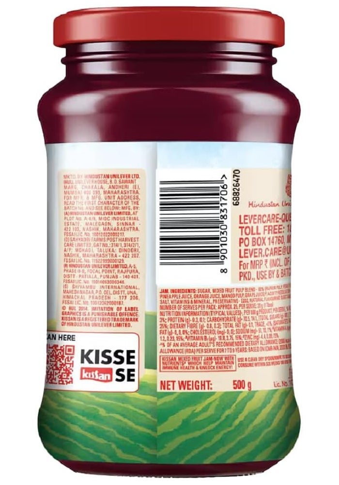 Kissan Mixed Fruit Jam - 500g Jar - Image 2