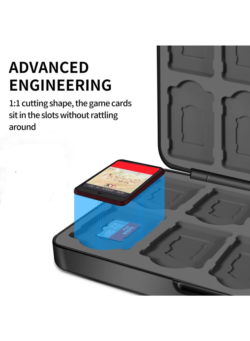 Switch Game Card Case for Nintendo Switch/Switch OLED/Switch Lite, with 24 Cartridge Slots and 24 Micro SD Card Storage, Portable Game Card Storage Box,  with Magnetic Closure, Protective Hard Shell and Soft Lining  - Image 4