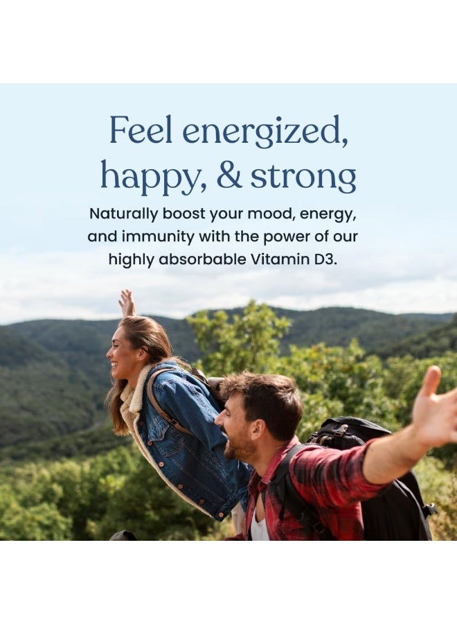 Better Way Health™ - High Potency Vitamin D3 Supplement - Immune & Bone Health Support - Non-GMO & Dairy-Free - 5,000 IU/120 Softgels - Image 3