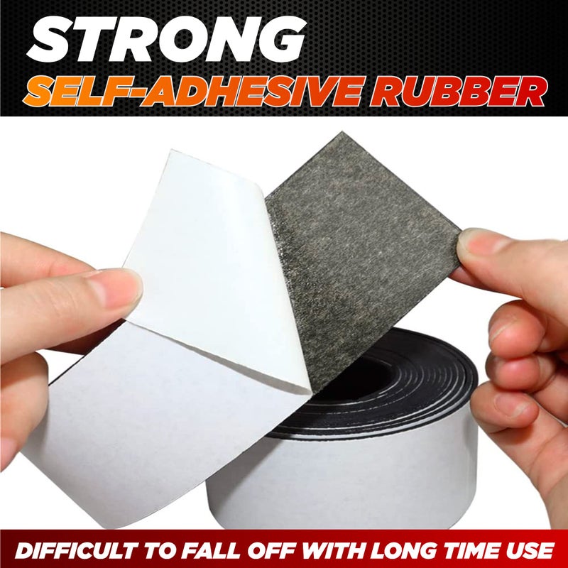 Pamazy Neoprene Rubber Sheet Roll 1/16"" Thick X 8"" Wide X 5Ft Long With Adhesive Backing (Including Utility Knife)  Heavy Duty Self Rubber Seal Strips Roll For Diy Gaskets  Flooring  Seals - Image 4