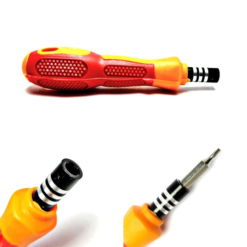 Adultokids Professional Mobile Screwdriver kit 32 in 1 set for Mobile,Laptop,Tablet,PC & Household Electronics Service Home Tool,Replaceable Multitool Portable Set,Durable rubber grip handle...! - Image 3