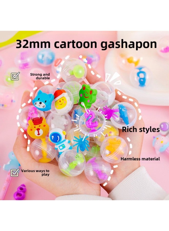 Twisted Egg Stationery Blind Box Cartoon 2 Yuan Twisted Egg Game Machine Doll Funny Twisted Egg Surprise Gift Ball Gift 32m-Color:. Transparent Twisted Egg Pen Cap - Image 3