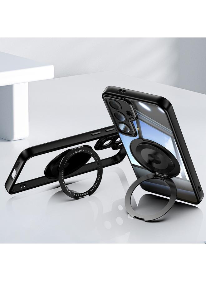 S-TOP Case For Samsung Galaxy S25+ 5G 360 Holder MagSafe Acrylic Hybrid TPU Phone Case - Image 4