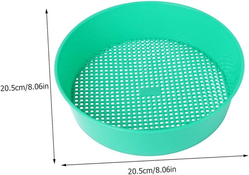 VICASKY 4 Pcs Plastic Soil Sifting Pan Fine Mesh Lightweight for Gardening Potting - Image 3