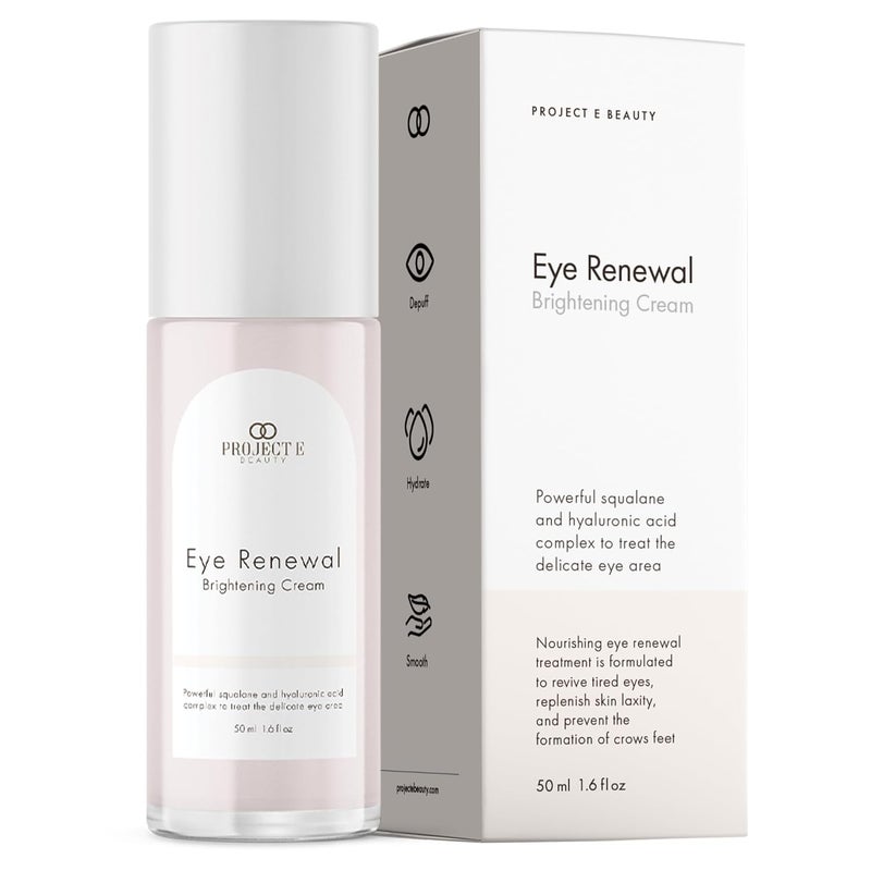 Project E Beauty Project E Beauty Eye Renewal Brightening Cream Advanced AntiAging Under Eye Cream  Visibly Reduces Wrinkles Puffiness  Dark Circles  Intensive Hydration  Illuminates  Firms  16 fl oz
