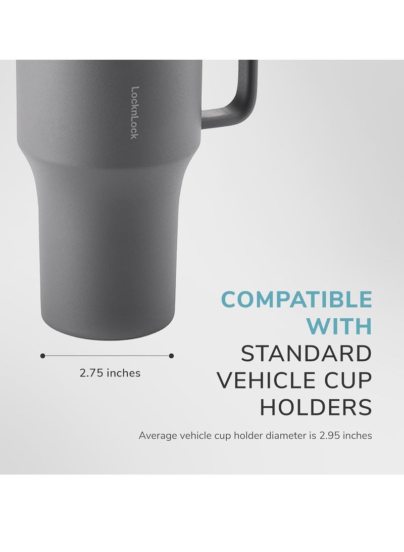 LocknLock كوب لوكن لوك ميترو كينغ 820 مل عبوة من اثنين – أكواب ستانلس ستيل معزولة خالية من BPA مع مقابض وأغطية مقاومة للتسرب للمشروبات الساخنة والباردة - Image 4