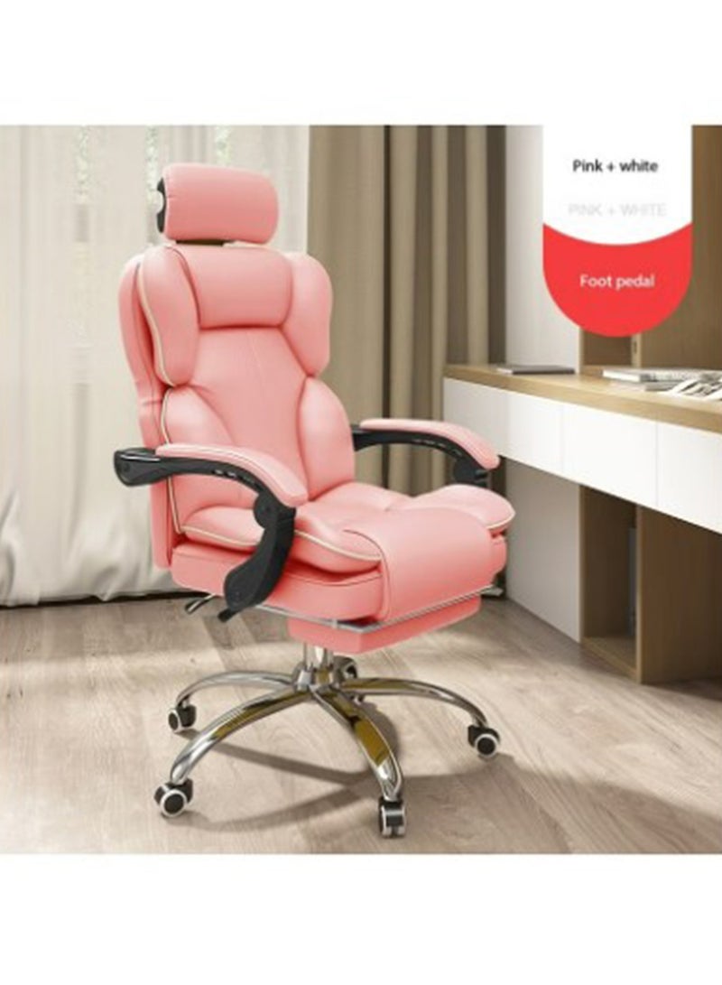 Generic Gaming Office Chair High Back Ergonomic Desk Computer Chair with Lumbar Support Retractable Footrest Adjustable Swivel and Arm-Rest  - Image 2