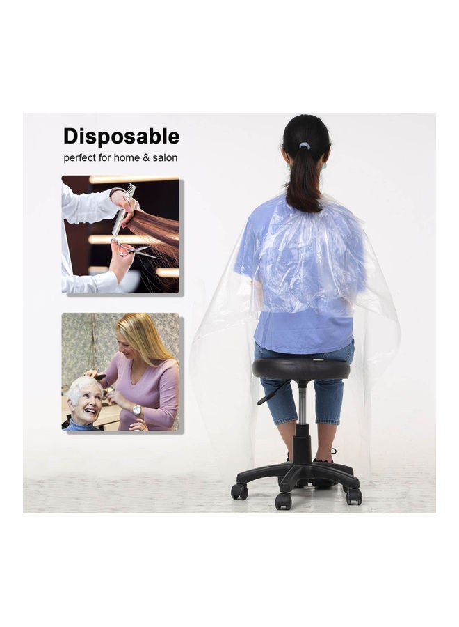 NIBEMINENT 50-Piece Disposable Hair Cutting Capes Clear - Image 2