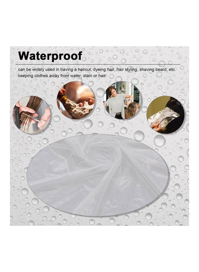 NIBEMINENT 50-Piece Disposable Hair Cutting Capes Clear - Image 4