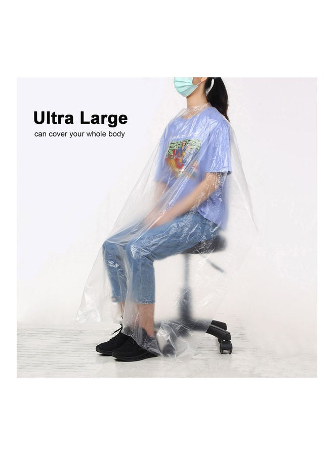 NIBEMINENT 50-Piece Disposable Hair Cutting Capes Clear - Image 5