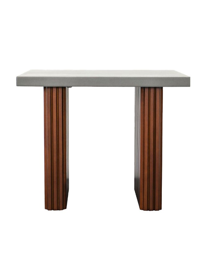 DANUBE HOME Zenith End Table Modern Side Table For Living Room Stylish And Durable Accent Table Chic Home DÃ©cor With Sleek Design Compact And Functional Furniture - Grey And Walnut  - Image 1