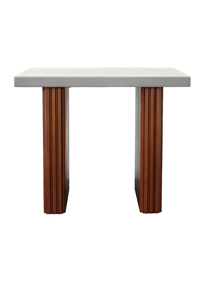 DANUBE HOME Zenith End Table Modern Side Table For Living Room Stylish And Durable Accent Table Chic Home DÃ©cor With Sleek Design Compact And Functional Furniture - Grey And Walnut  - Image 5