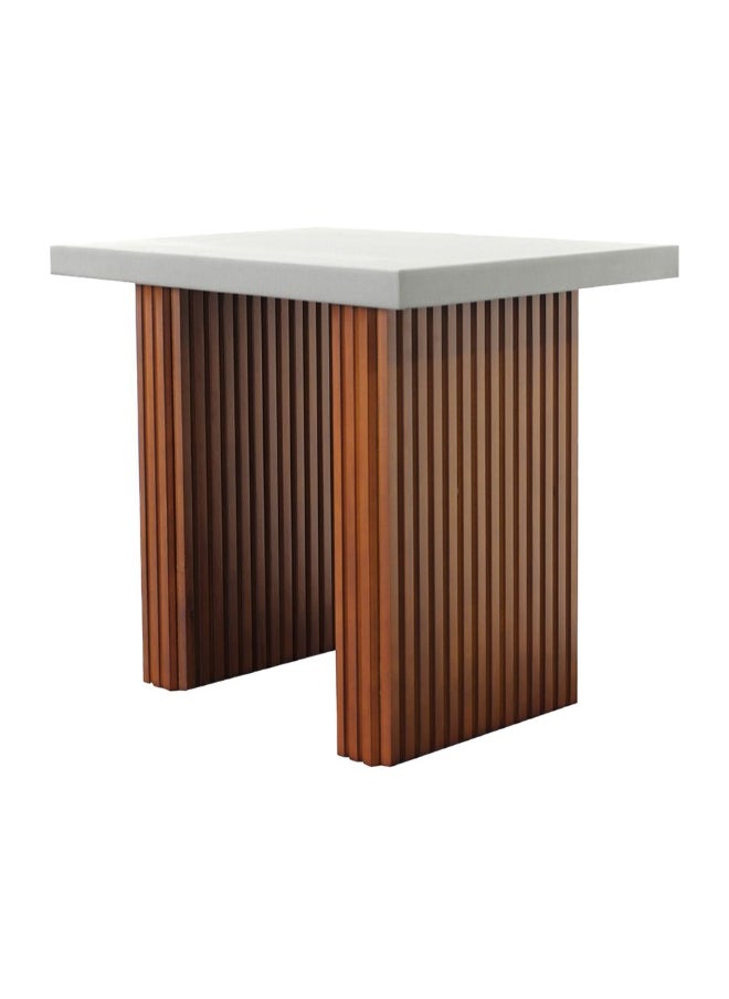 DANUBE HOME Zenith End Table Modern Side Table For Living Room Stylish And Durable Accent Table Chic Home DÃ©cor With Sleek Design Compact And Functional Furniture - Grey And Walnut  - Image 2