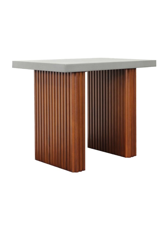 DANUBE HOME Zenith End Table Modern Side Table For Living Room Stylish And Durable Accent Table Chic Home DÃ©cor With Sleek Design Compact And Functional Furniture - Grey And Walnut  - Image 4