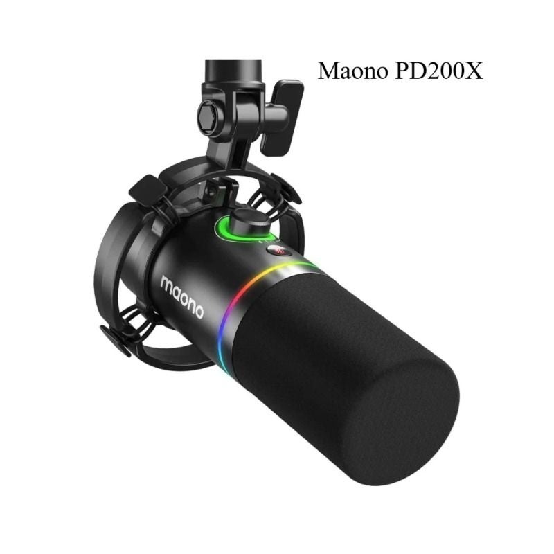 Maono Pd200x RGB Dynamic Professional Gaming Microphone, Recording Equipment, Black - Image 1