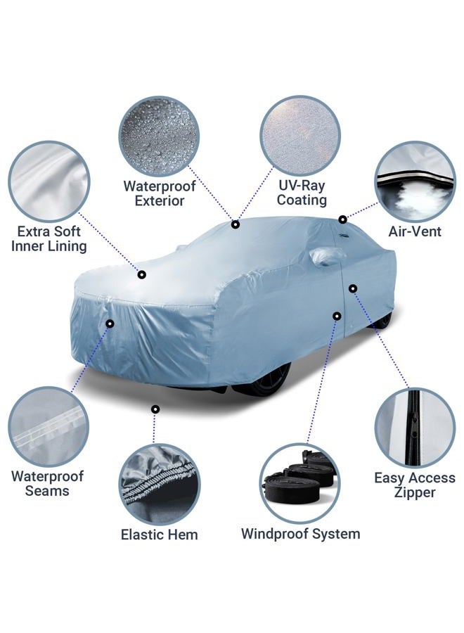 iCarCover 30-Layer Car Cover Waterproof All Weather | Premium Quality Car Covers for Automobiles, Ideal for Indoor and Outdoor Use, Fits Sedan/Coupe (171-178 inch) - Image 3