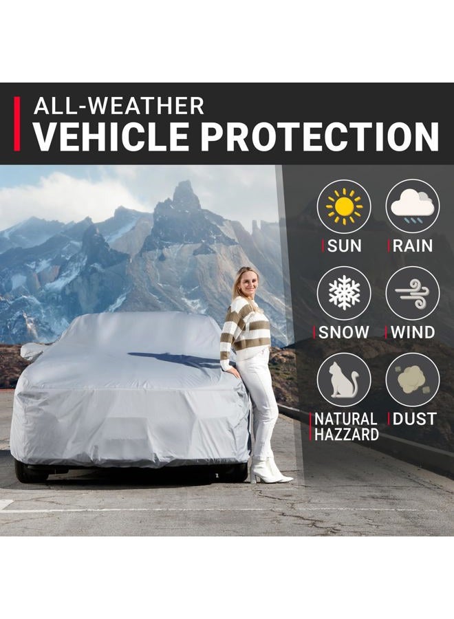 iCarCover 30-Layer Car Cover Waterproof All Weather | Premium Quality Car Covers for Automobiles, Ideal for Indoor and Outdoor Use, Fits Sedan/Coupe (171-178 inch) - Image 2