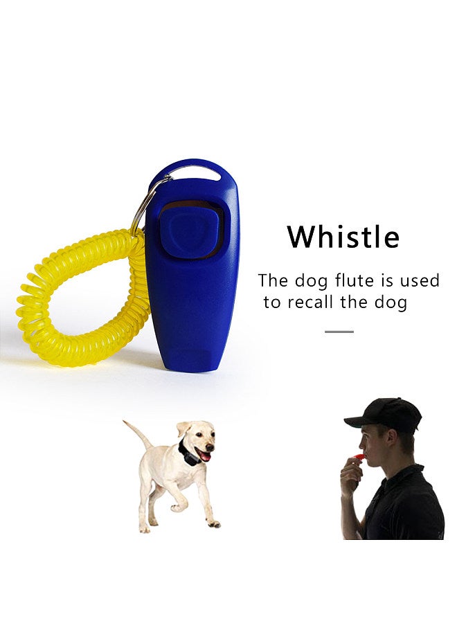Generic 2pcs Dog Training Clickers 2 in 1 Whistle and Clicker Pet Training Tools with Wrist Strap Key Ring for Dogs Cats Pets  - Image 3
